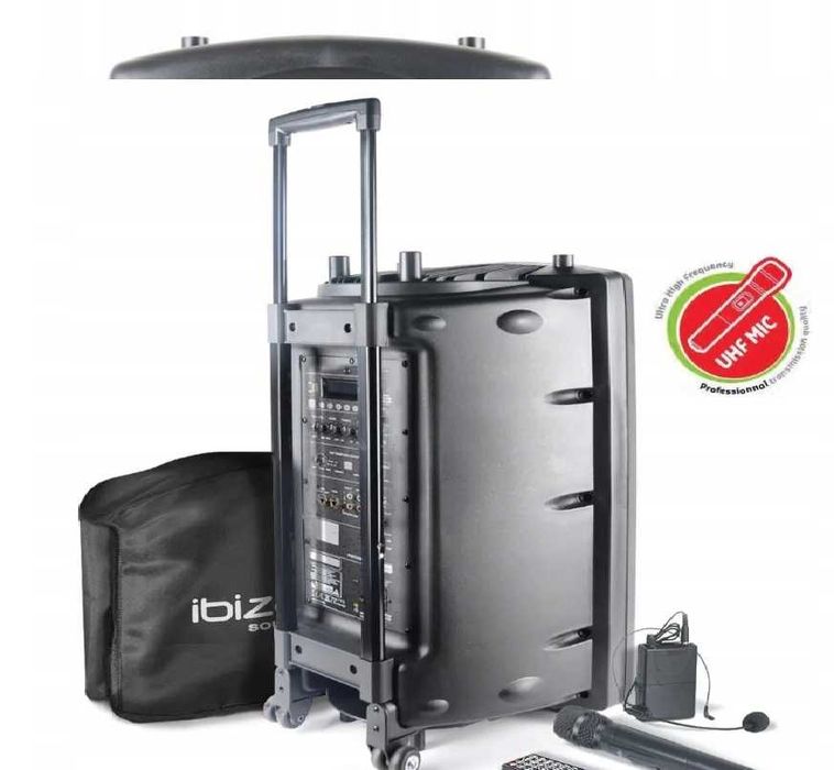 Kolumna mobilna PORT15'' 800W UHF 2x mikrofon akumulator na gwarancji