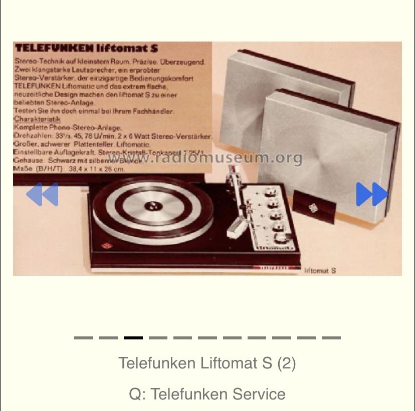 Colunas Vintage Telefunken Liftomat S (1972/76)