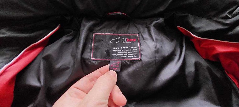 Зимняя куртка, гусиный пух и перо, ICE Bear, теплый пуховик