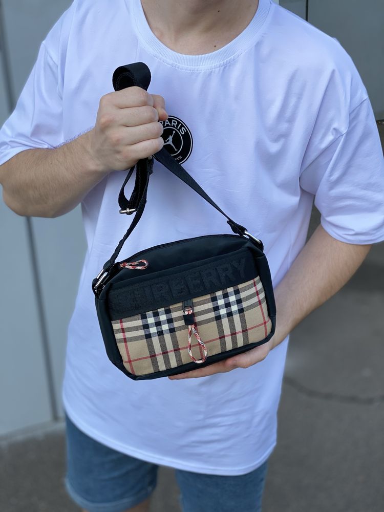 Чоловіча сумка Burberry мужская сумка барсетка мессенджер через плечо