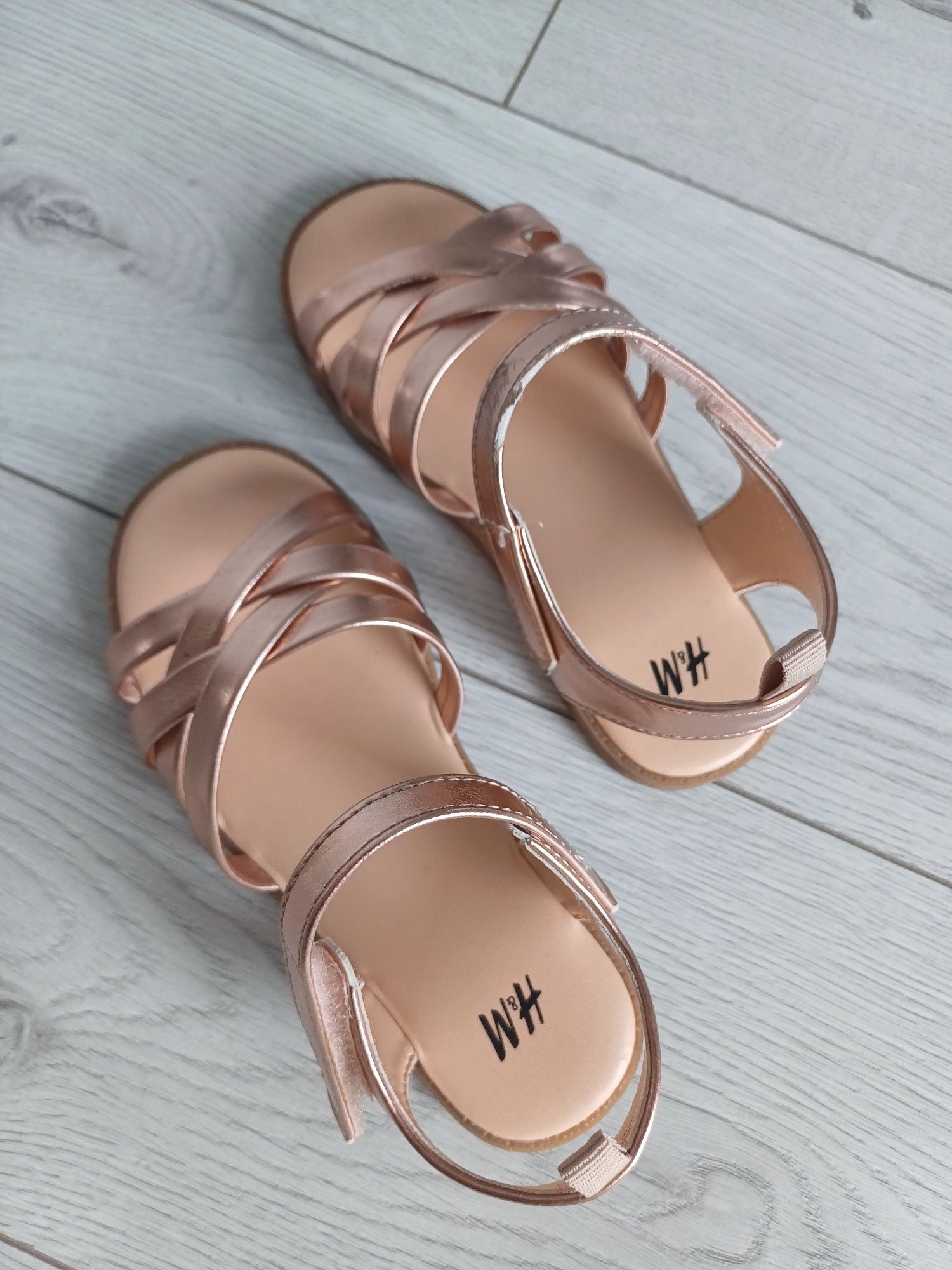 Złote sandałki H&M 29