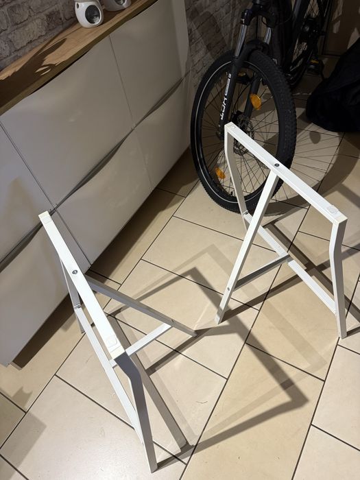Nogi IKEA metalowe do biurka stolu biale