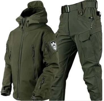 Костюм на флисе олива софтшел тактическая куртка и штаны военная форма
