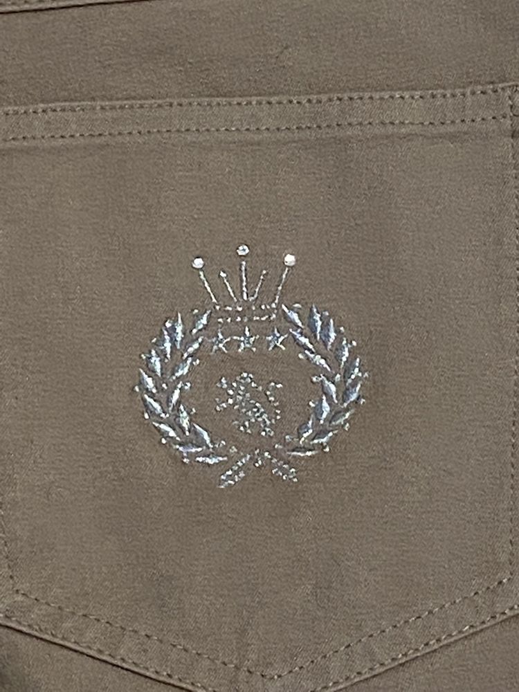 Laura Kent roz 48 4XL damskie spodnie jeansowe dżinsowe beżowe brązowe