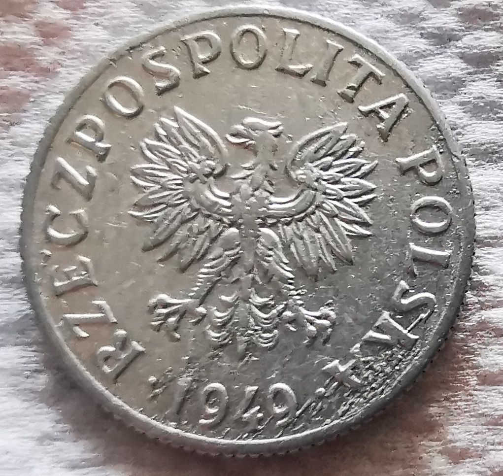 Moneta 2 grosze 1949r bez znaku mennicy