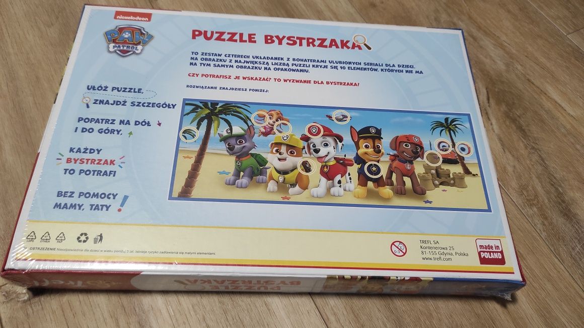 Psi Patrol puzzle nowe