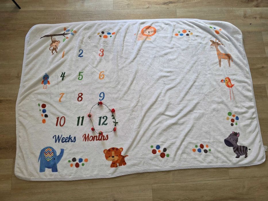 Kocyk mata do zdjęć dla niemowlaka