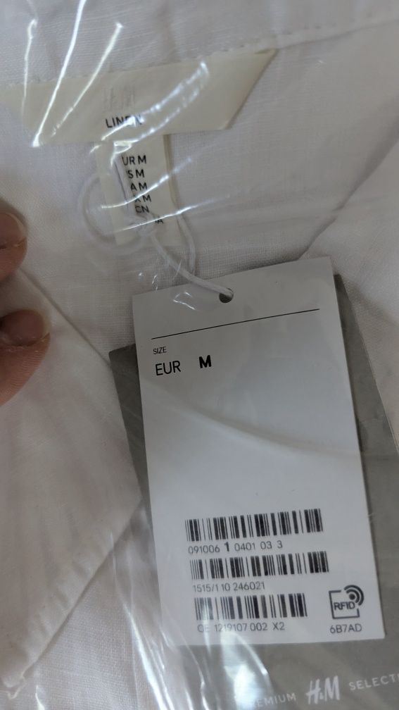 Koszula 100% lniana damska H&M