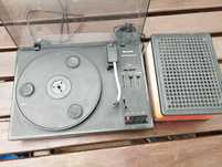 Gramofon Artur, Unitra Diora, adapter z PRL, pokrywa, głośnik