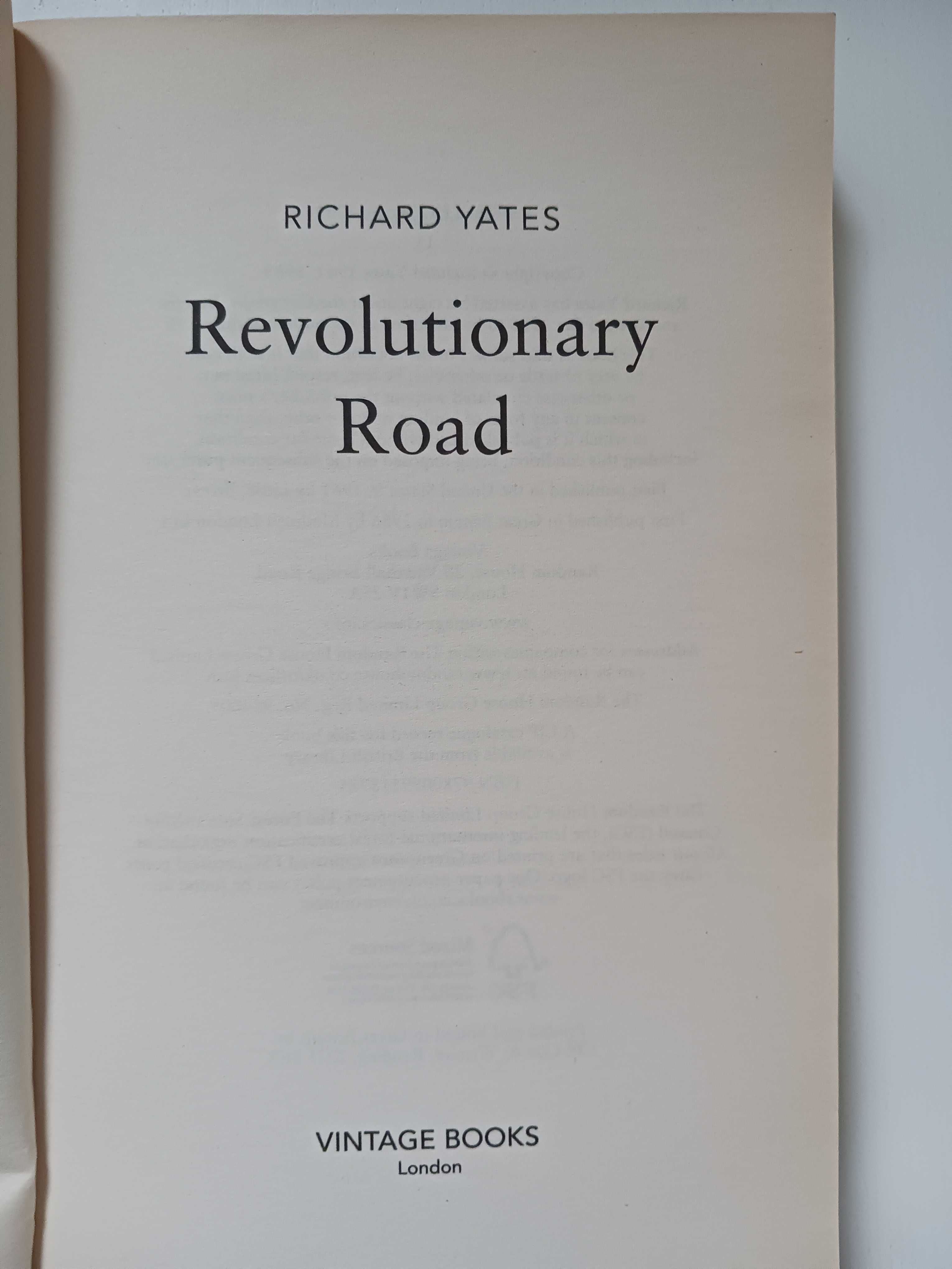 R. Yates - Revolutionary Road Książka po angielsku