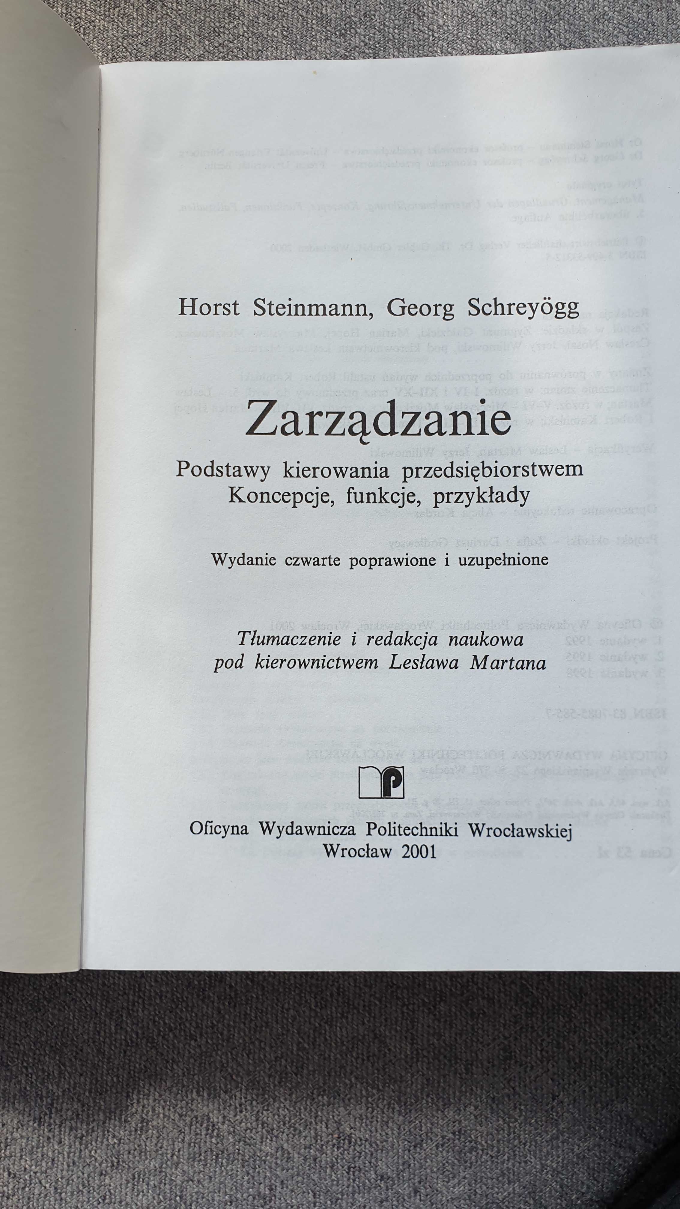 Zarządzanie. Horst Steinmann, Georg Schreyögg