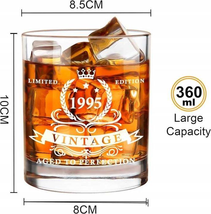 Szklanka do Whisky na prezent w Ozdobnym Pudełku 350ml