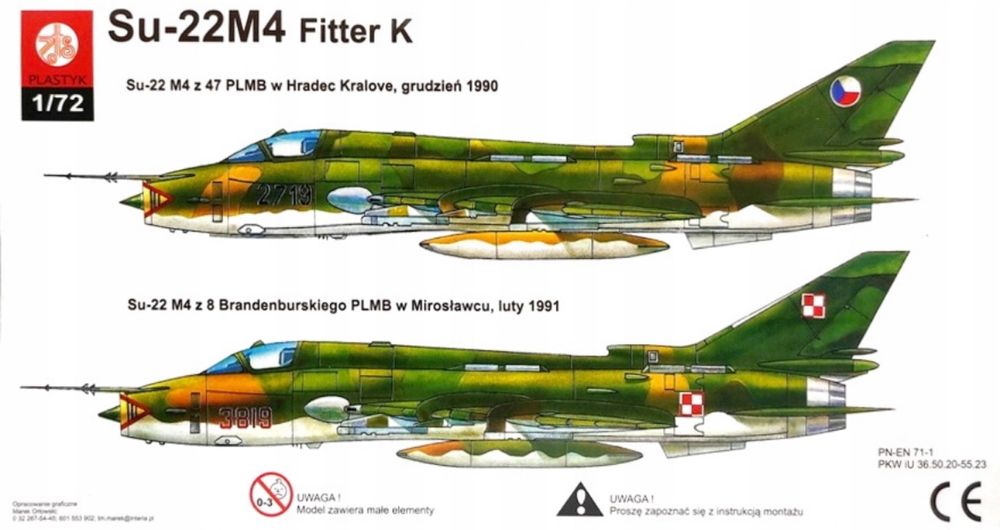 Samolot model do sklejania Su-22M4 Fitter K ZTS Plastyk S133 24H