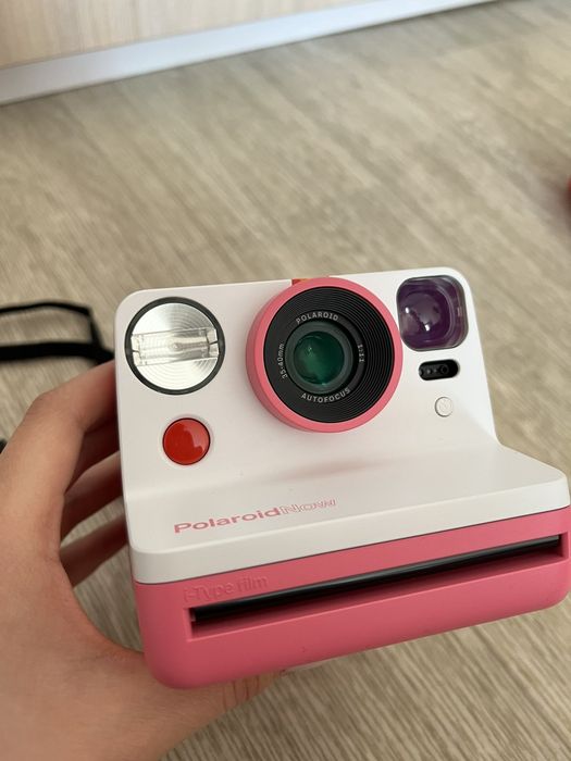 Фотоапарат з сумкою миттєвого друку Polaroid Now рожевий з білим