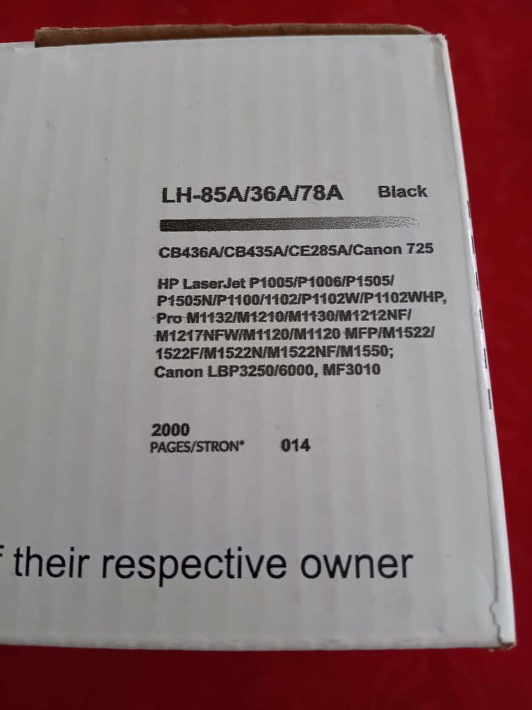 Laser Toner Cartrige Stan igła!