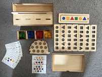 Sorter układanki lewopółkulowe Montessori