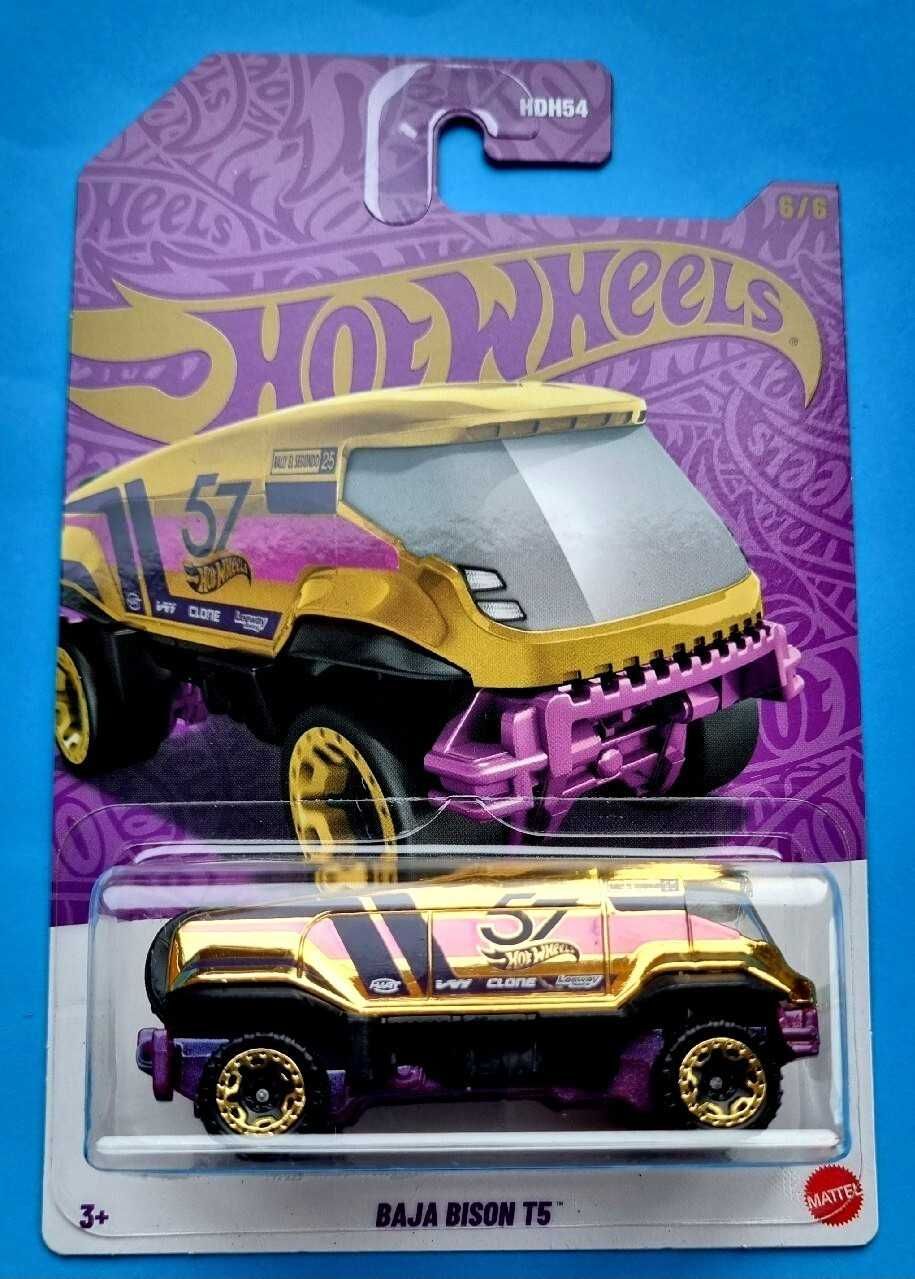 Hot Wheels Baja Bison T5 Chase 6/6 57th Anniversary Pearl&Chrome