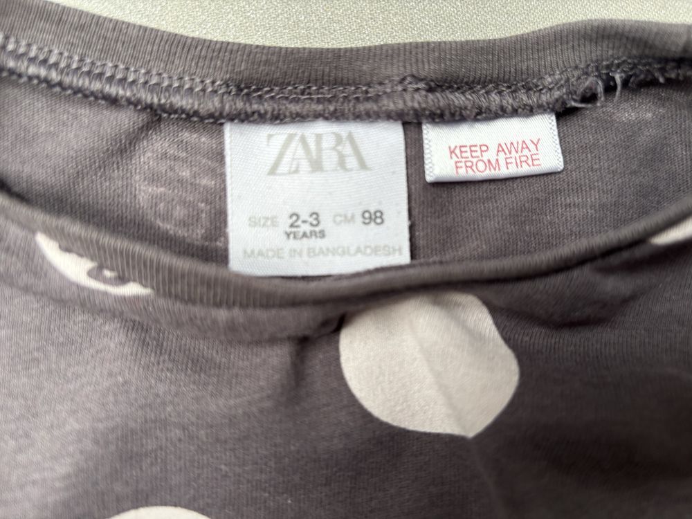 Zara grafitowy longsleeve w koła smile 98