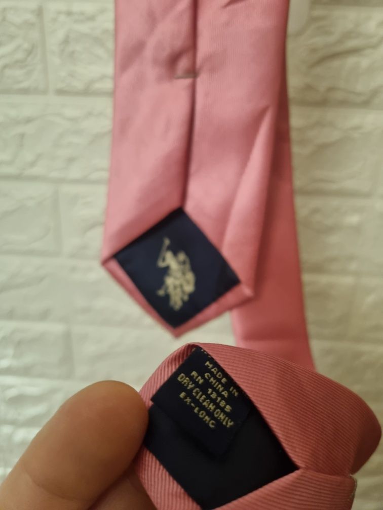 Krawat różowy US.Polo ASSN