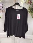 Koszulka damska 3XL NOWA rozmiar 48 plus size czarna 4XL bluzka XXXL