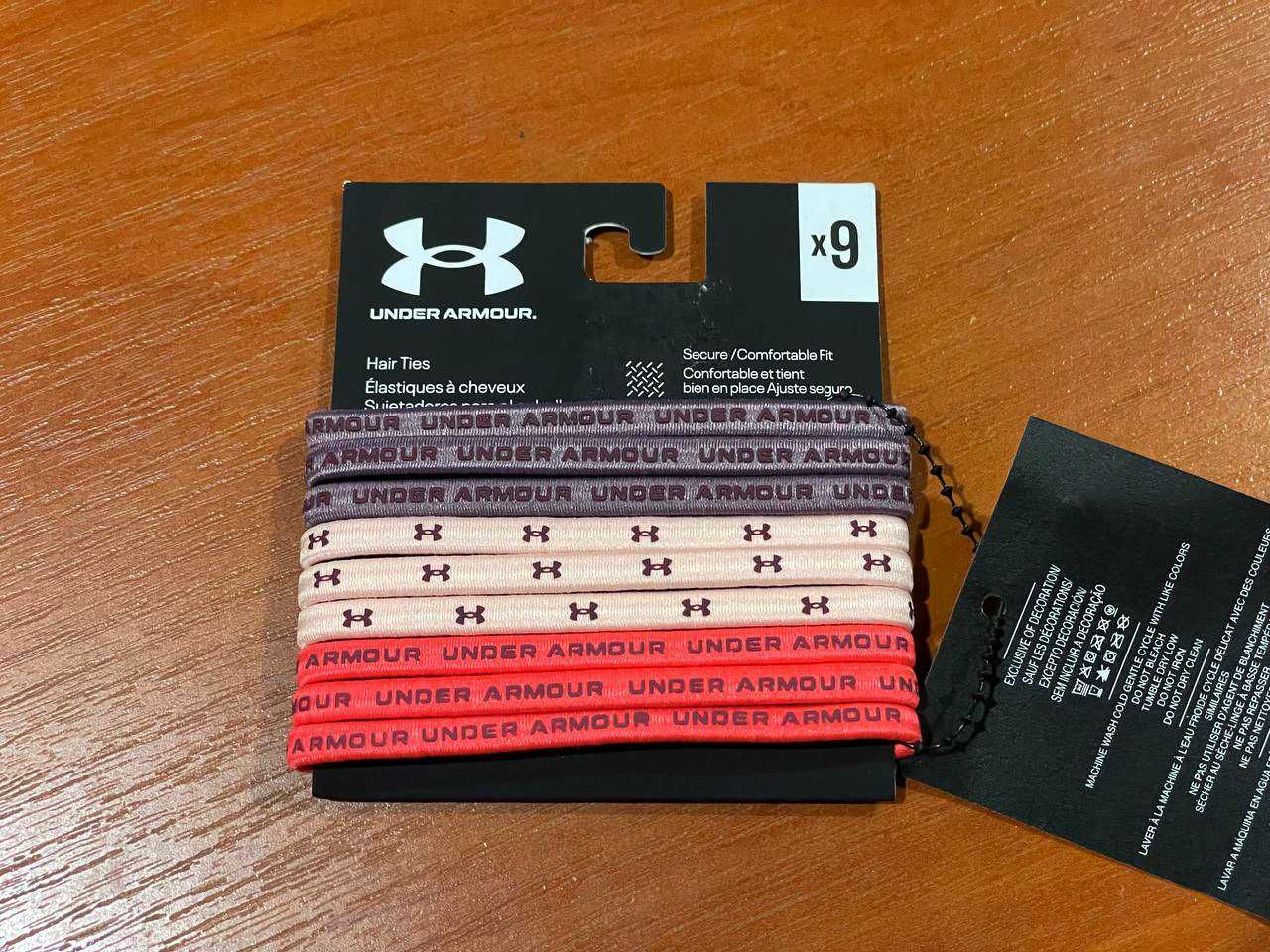 Under armour ua elastic hair tie 9pk резинки для волосся 9 шт оригінал