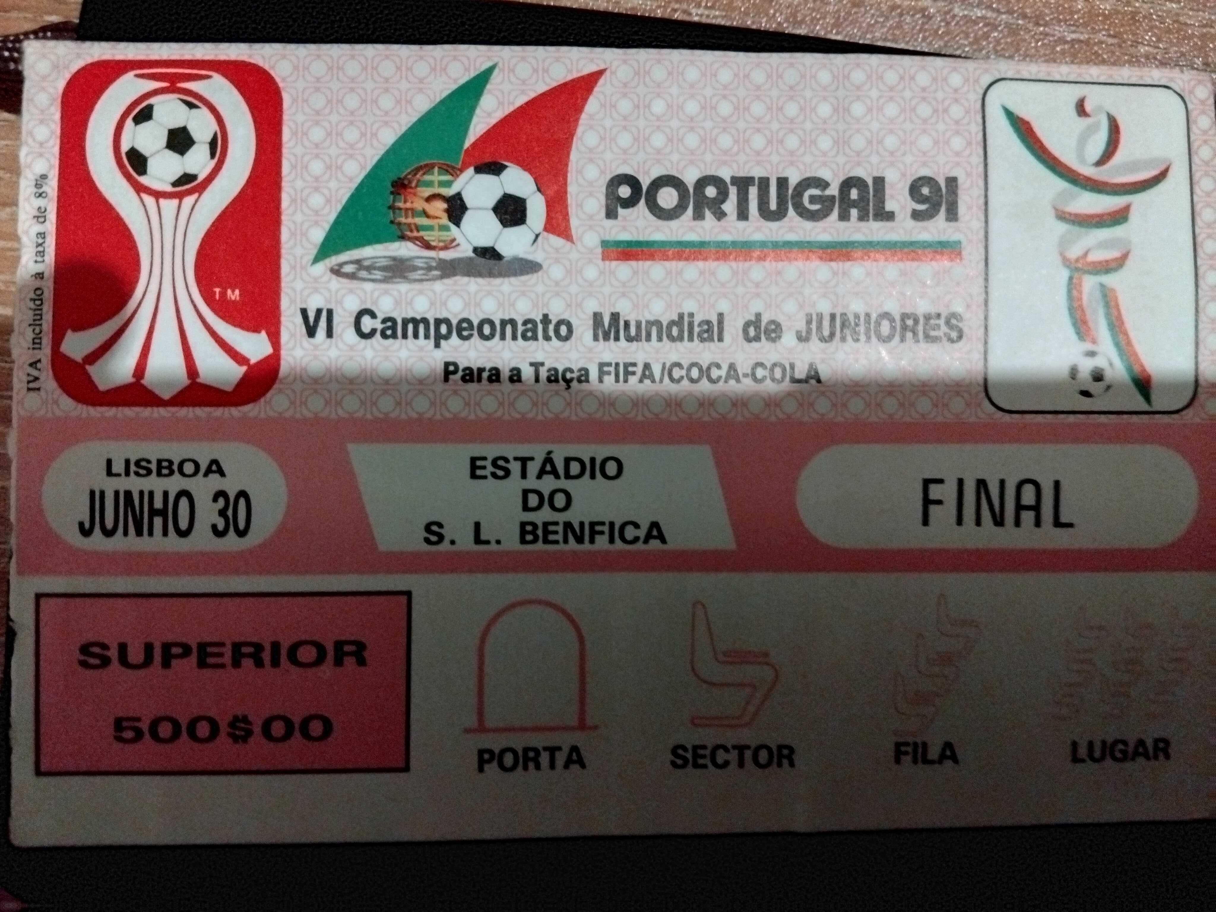 Bilhetes de futebol de coleção