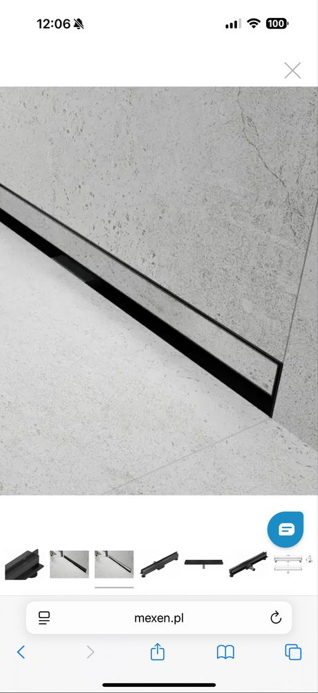 Odpływ mexen flat wall 70cm czarny