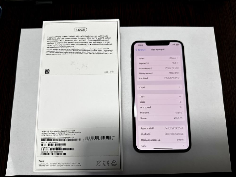 iPhone XS Max 512gb Neverlock