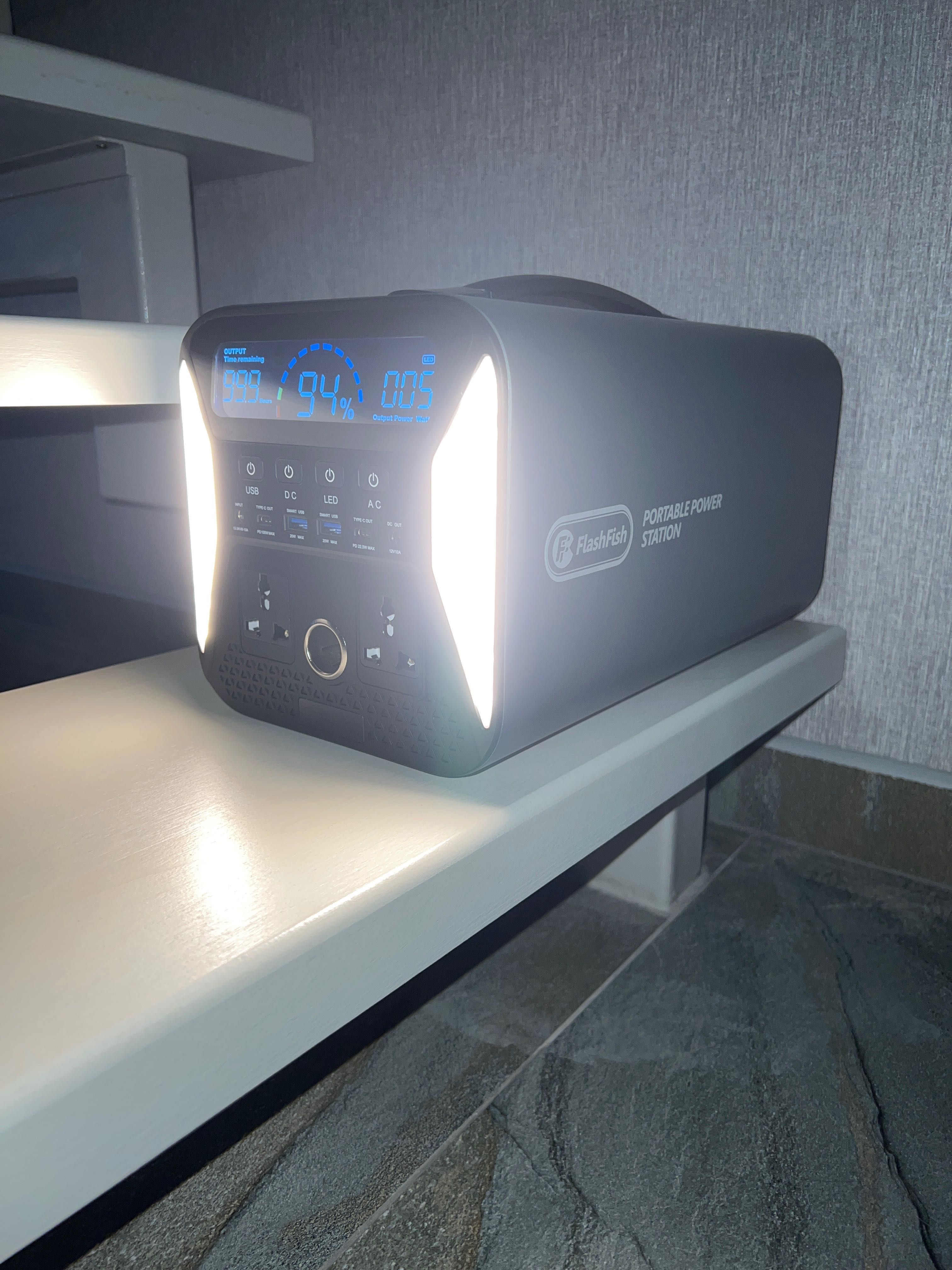 Зарядна станція, FlashFish 220V 1000W Solar Generator Portable
