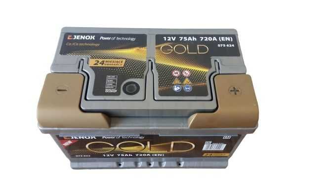 Akumulator Jenox Gold 12V 75Ah, 720A, P+