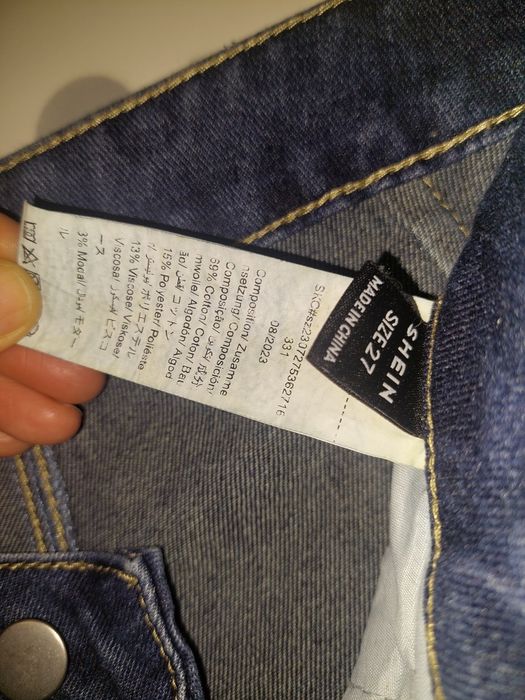 Spodnie jeansowe buggy szeroką nogawka M