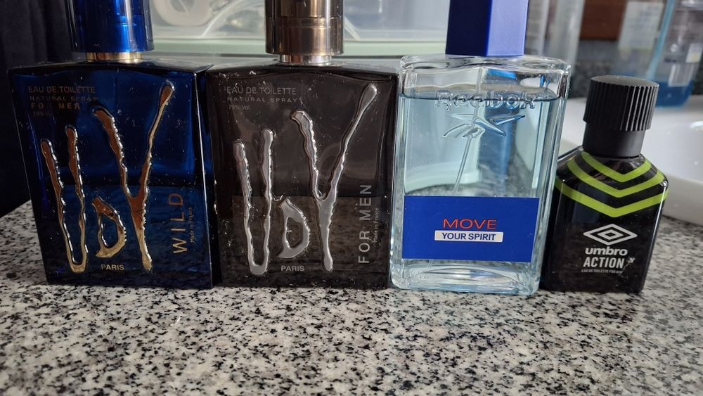 Vários perfumes alguns praticamente cheios