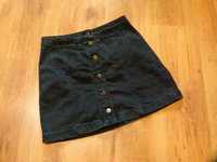 TopShop spódnica jeans czarna na guziki rozmiar 36 S