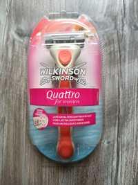 Wilkinson Sword Quattro maszynka do golenia dla kobiet Papaya & Pearl