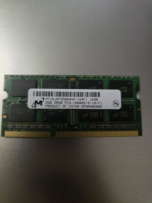 Оперативна пам'ять ddr3 2gb 1gb sodimm