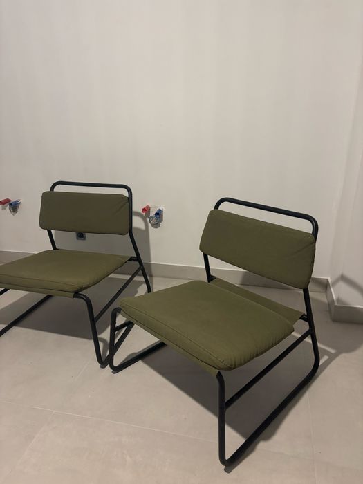 Krzesla zielone zestaw