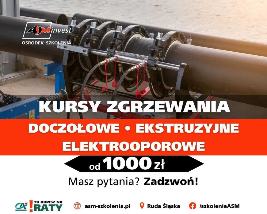 Kurs zgrzewania elektrooporowe doczołowe ekstruzyjne zgrzewanie PE PP