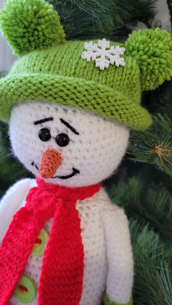 Новогодние игрушки снеговик декор под ёлку