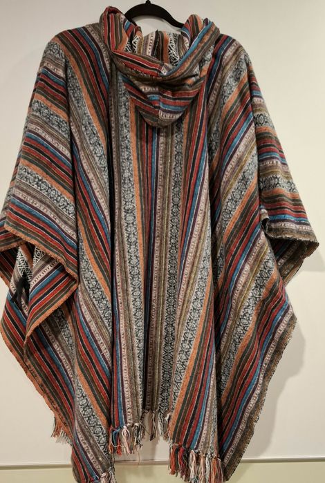 Guru-shop Ponczo kardigan 100% bawełna hippie etno poncho duży rozmiar