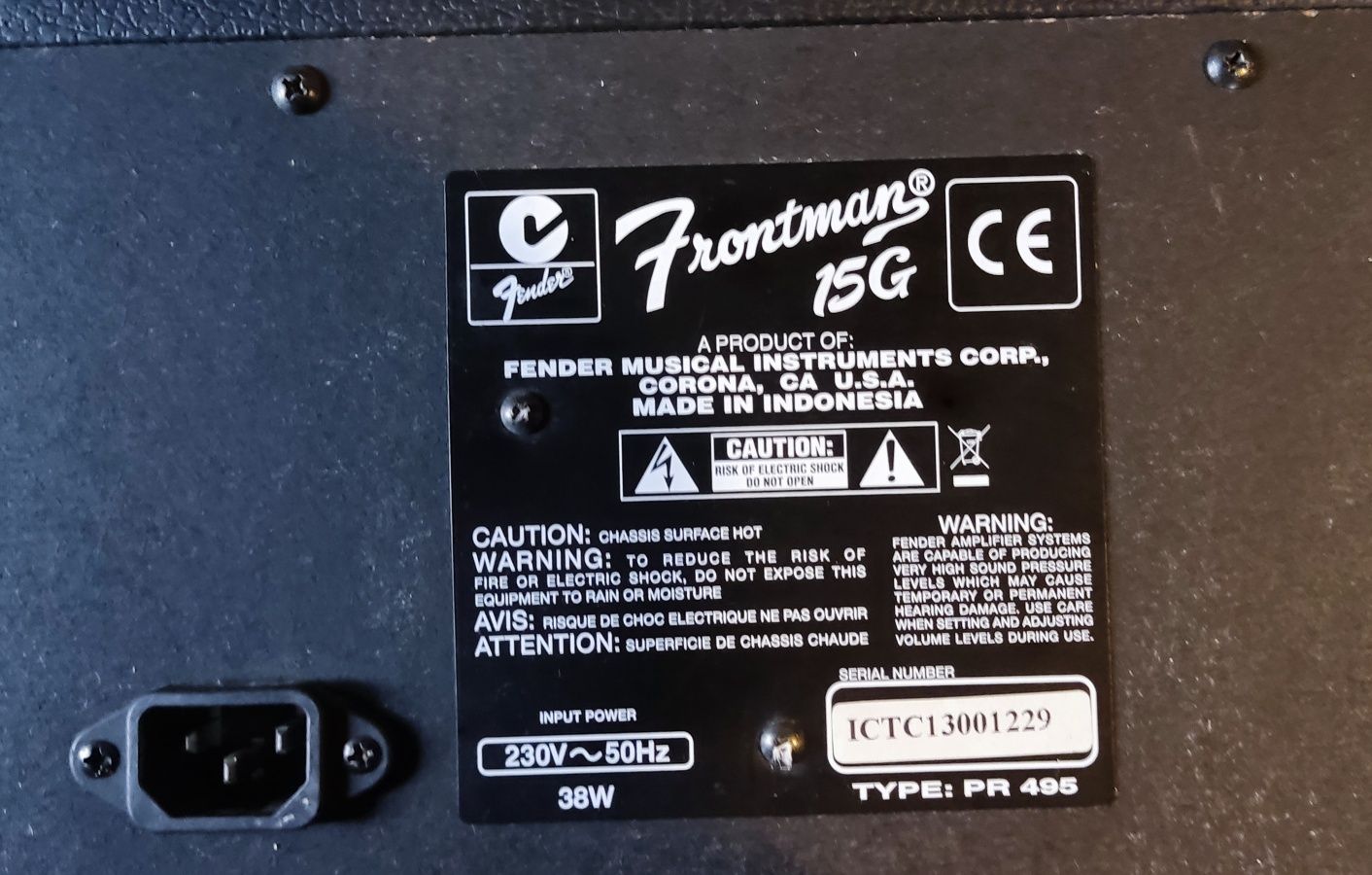 Amplificador combo Fender Frontman 15G