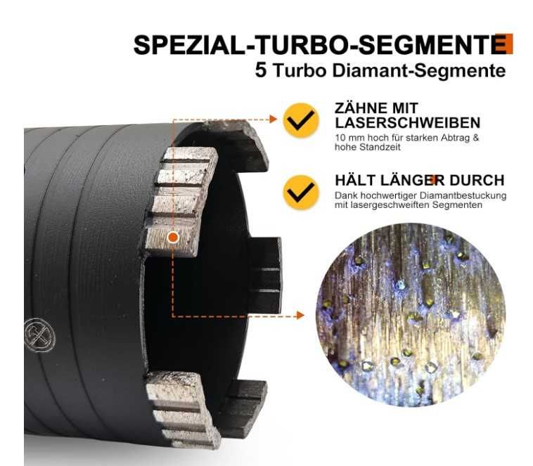 Otwornica diamentowa do betonu średnica 82mm + akcesoria GVHAKG