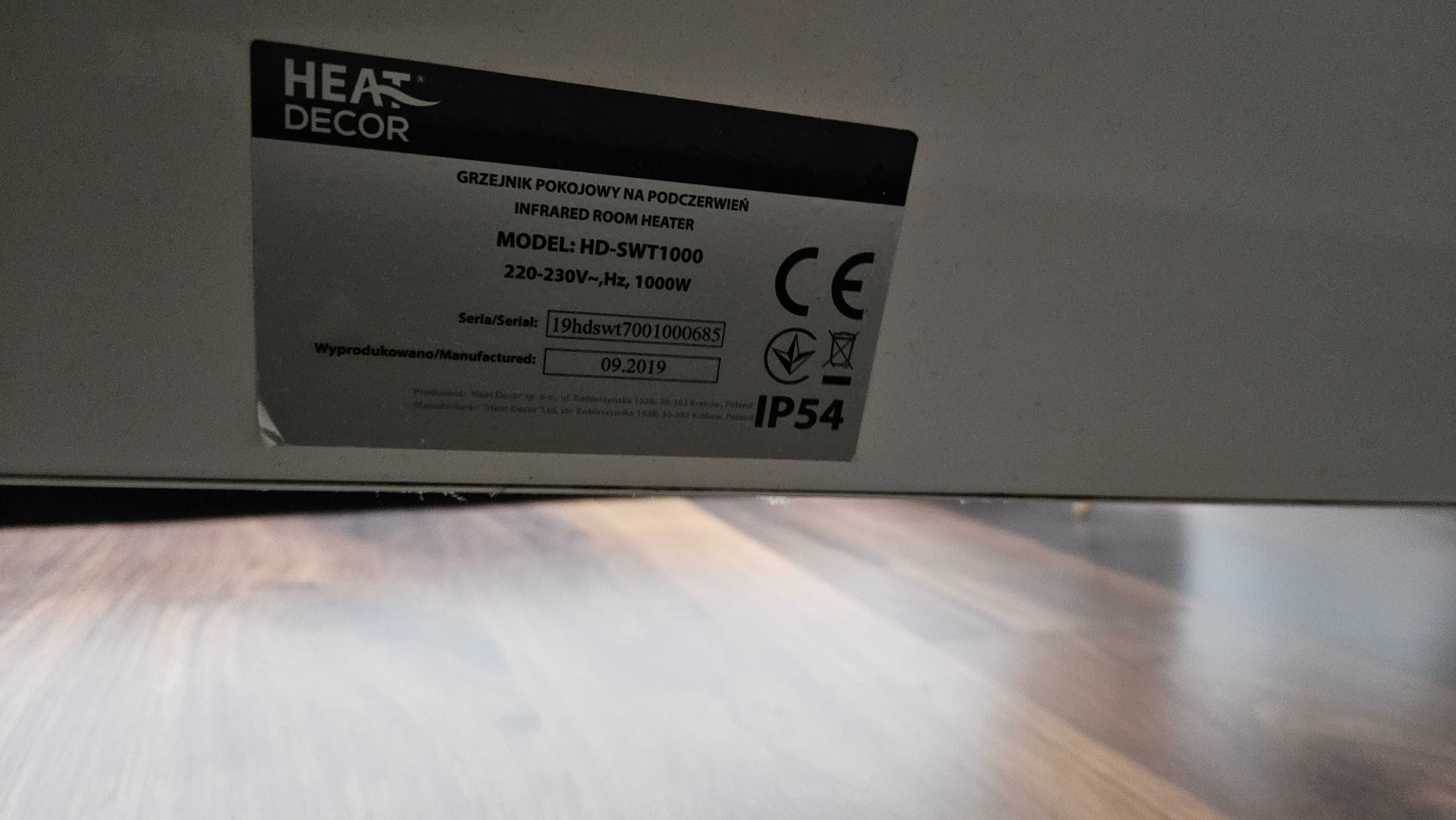 Heat Decor. Panel Grzewczy na podczerwień.