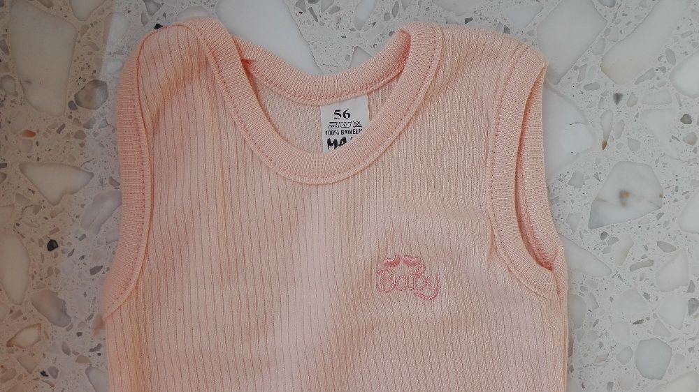NOWE Body, rozmiar 56 (ramiączka, 100% bawełna)