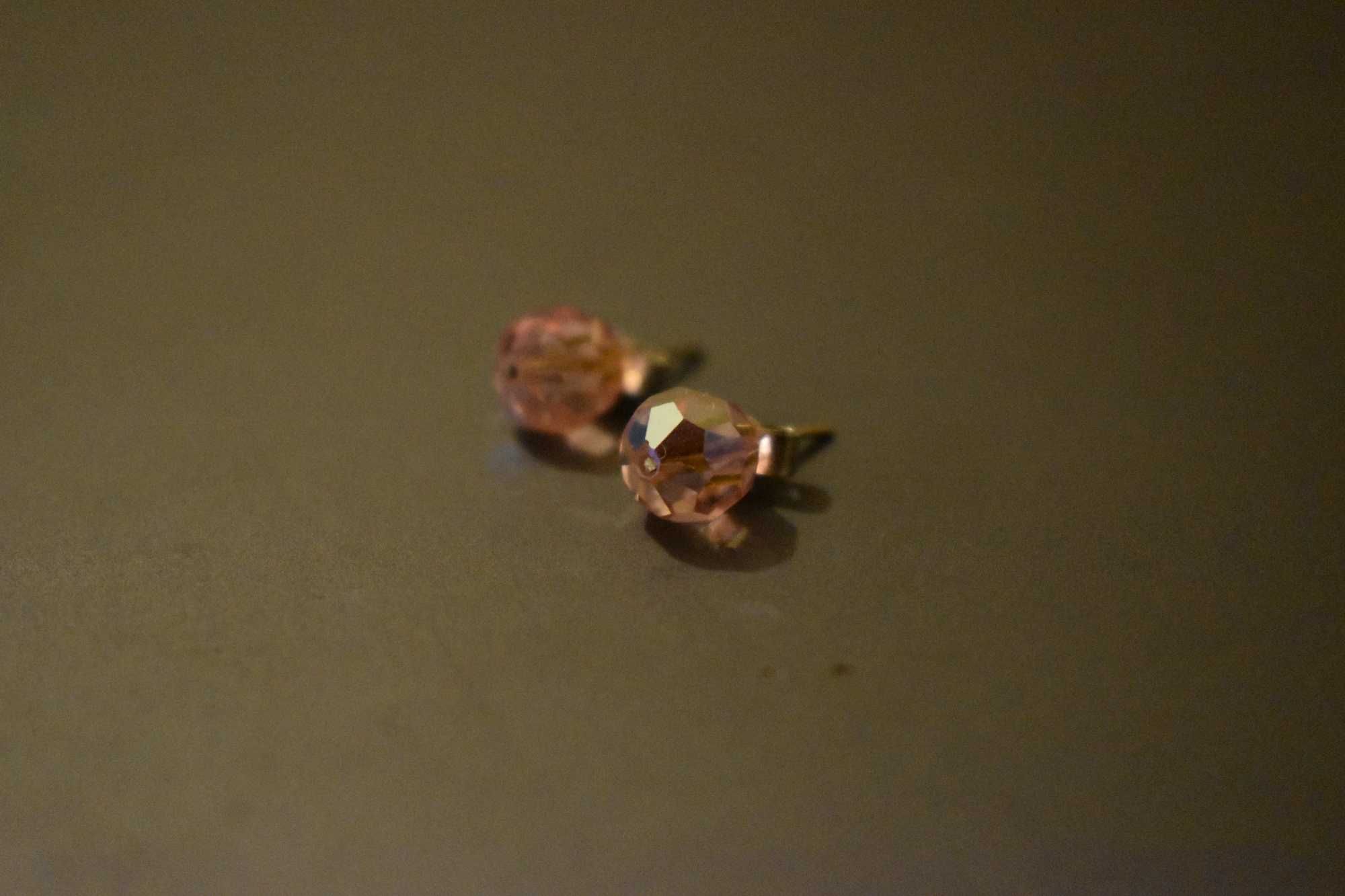 Brincos de diamante rosa >2gramas