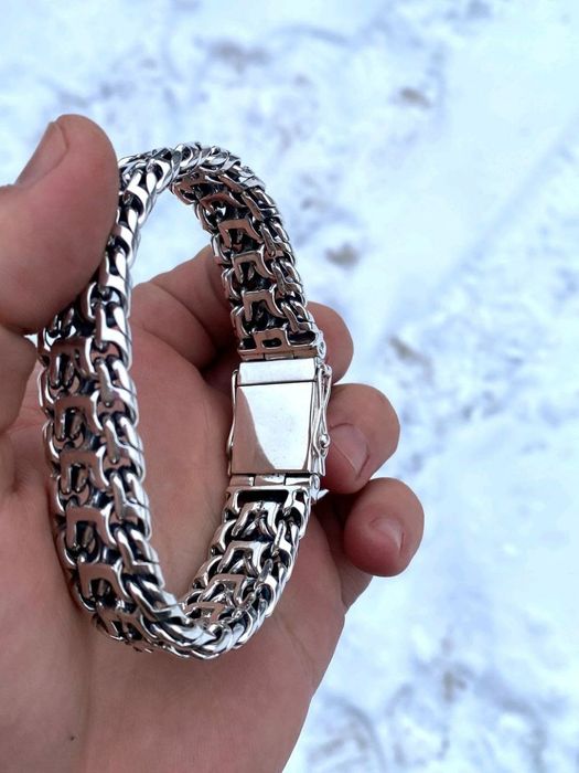 Срібний браслет 100г чоловічий, мужской серебряный браслет 925