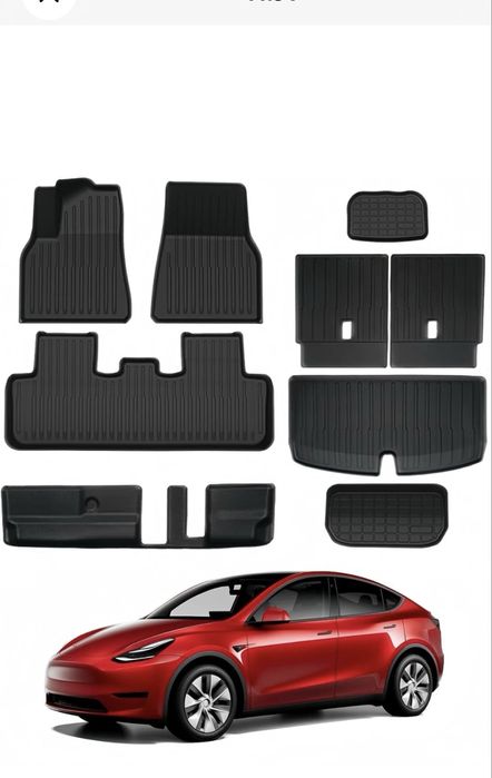 Коврики tesla model y 7 місць поліки комплект all wheather