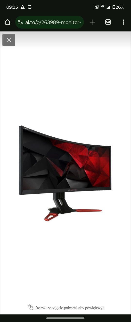 Monitor dla graczy Acer Predator Z35