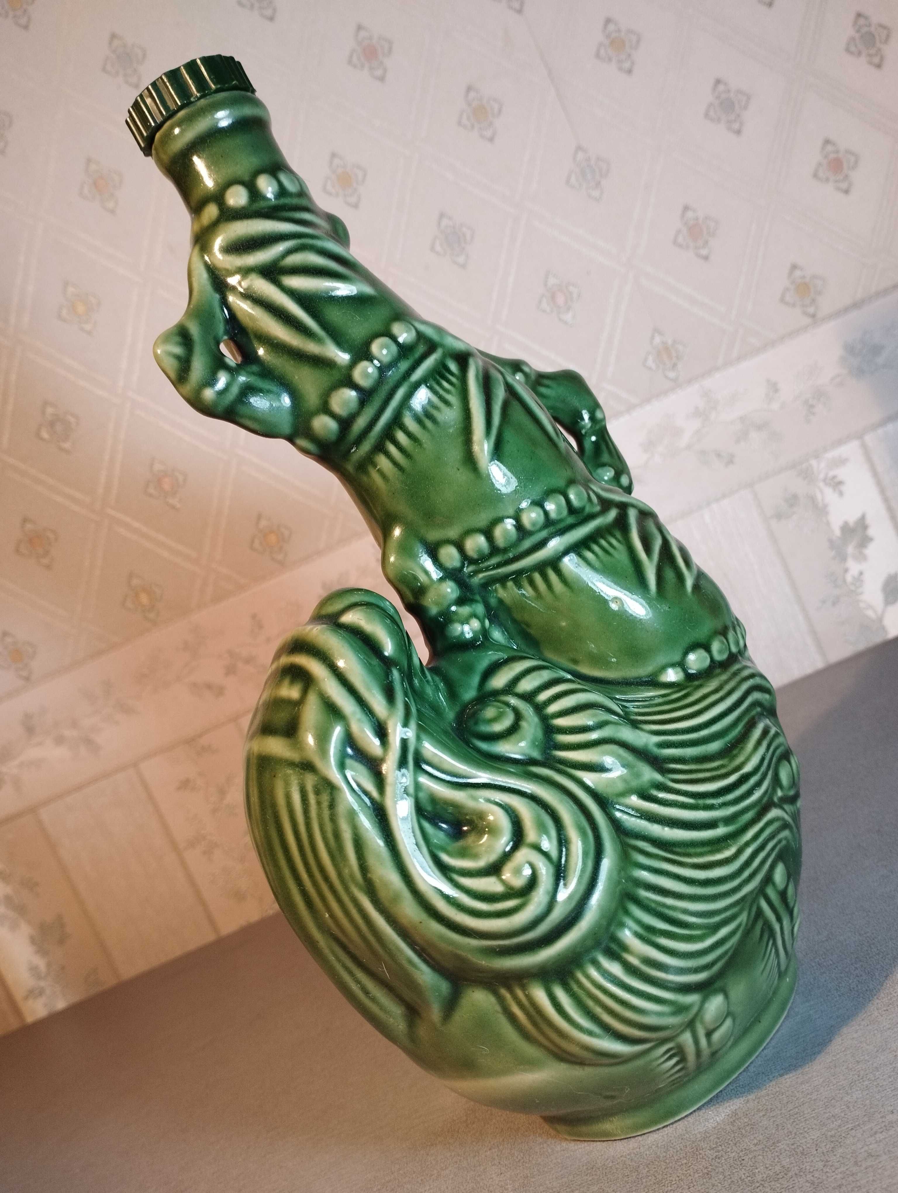 Керамика, китайский кувшин с Зеленым Драконом, оберег