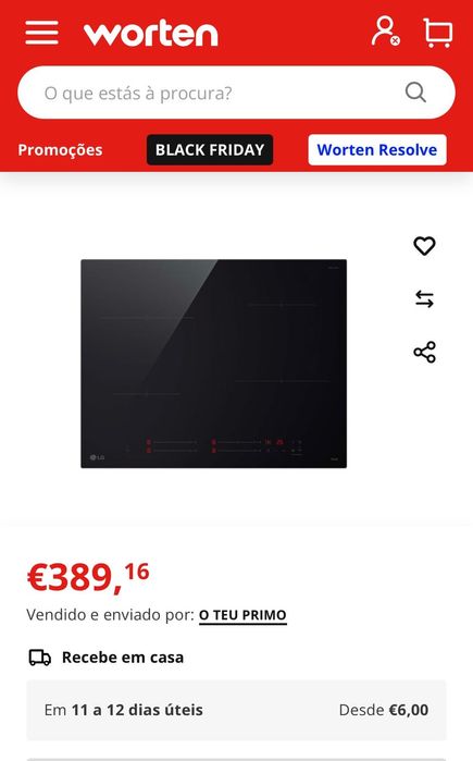 Placa de indução nova na caixa