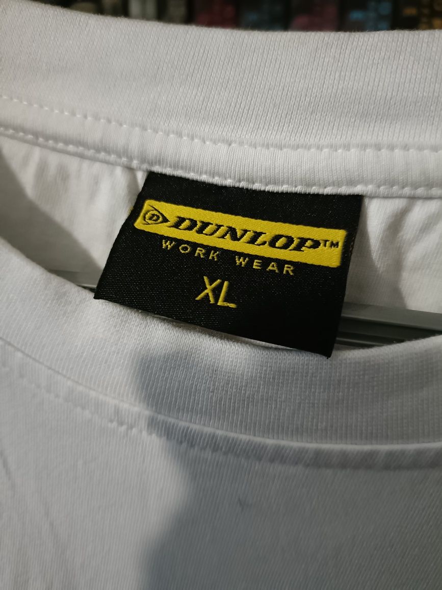 Biała koszulka męska Dunlop XL